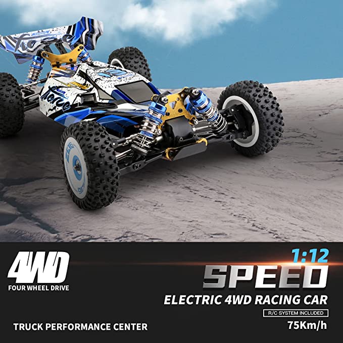 WLtoys 124017 1:12 2.4GH 4WD RC Car 75km/h Speed Off-Road RTR Metal Chassis V2T8