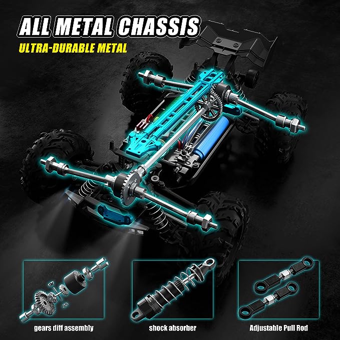 RC Cars for Adults, 1：16 Brushless Fast Race Remote Control Trucks 16102