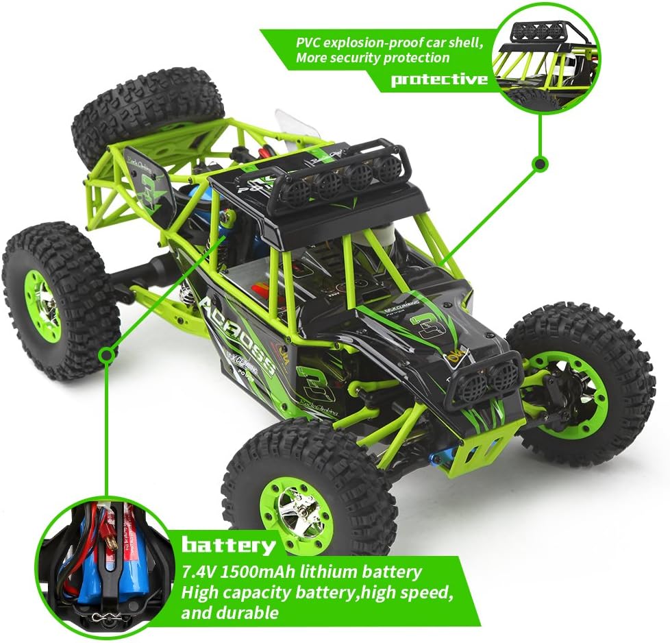 WLtoys RC Cars 1/12 Scale 2.4G 4WD High Speed Electric All Terrain Off-Road