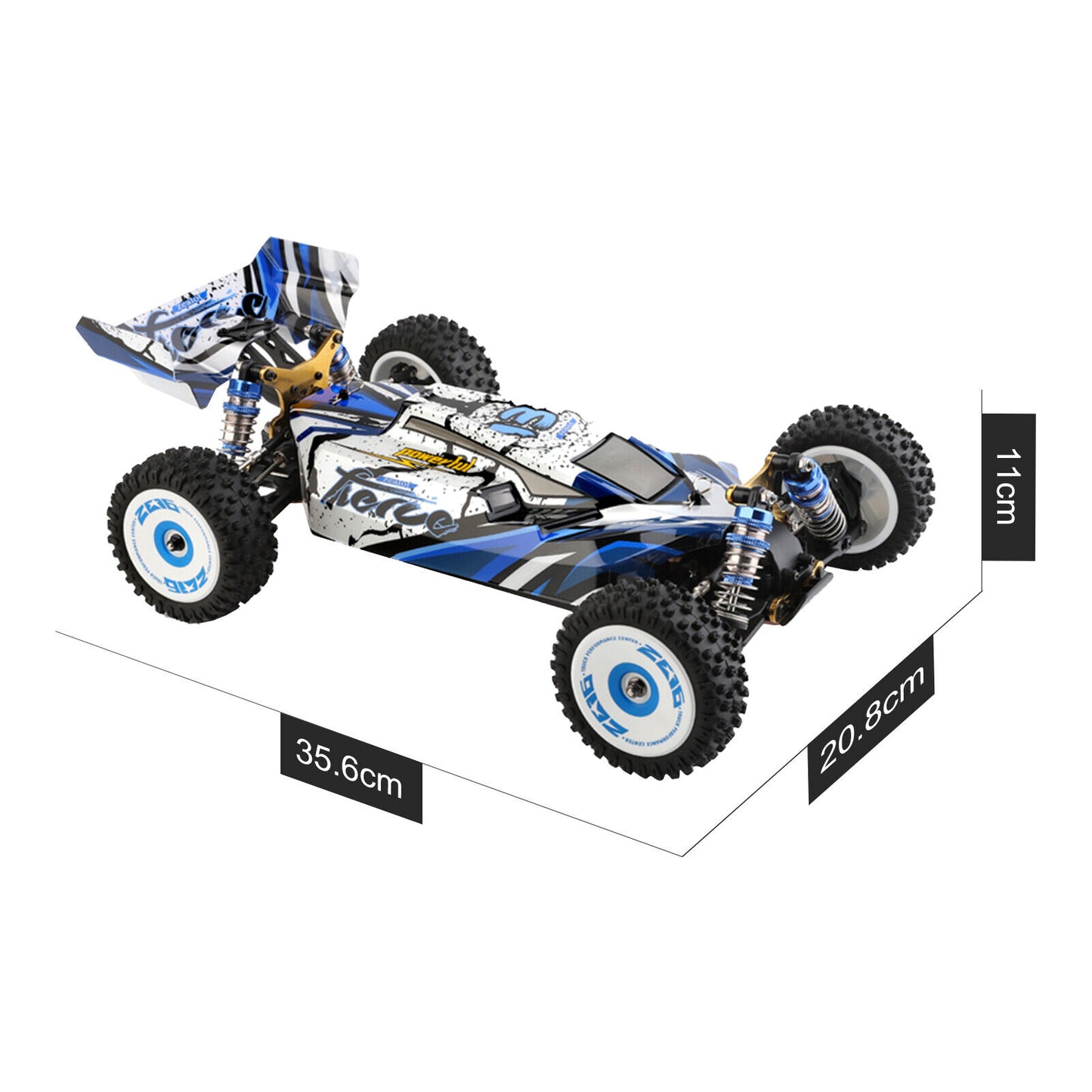 WLtoys 124017 1:12 2.4GH 4WD RC Car 75km/h Speed Off-Road RTR Metal Chassis V2T8