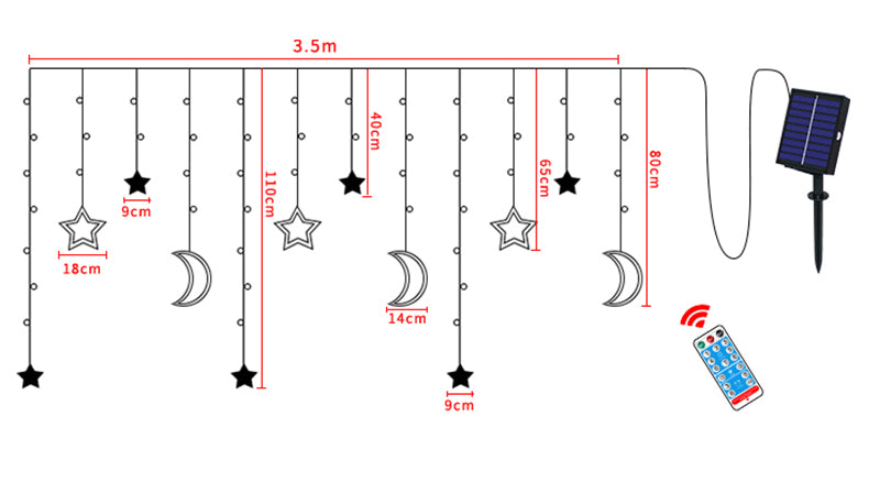 Surpassing Lighting Solar String Lights Outdoor 138LED