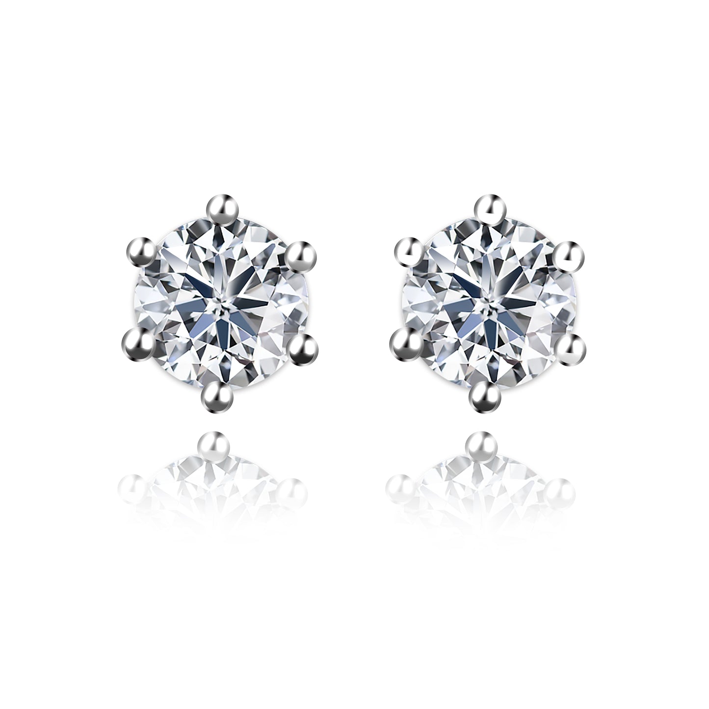 Adelisea&Eli Moissanite Stud Earrings, 1ct.A&E002