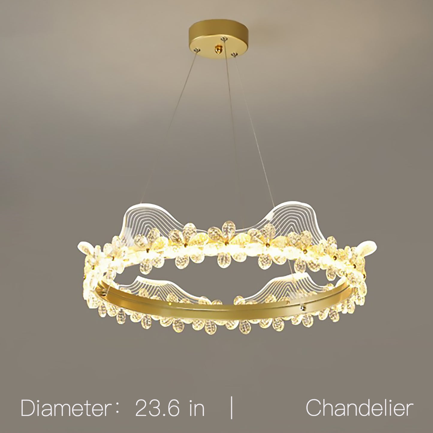 Surpassing Lighting Bedroom crystal ceiling lamp Nordic Light luxury creative personality simple