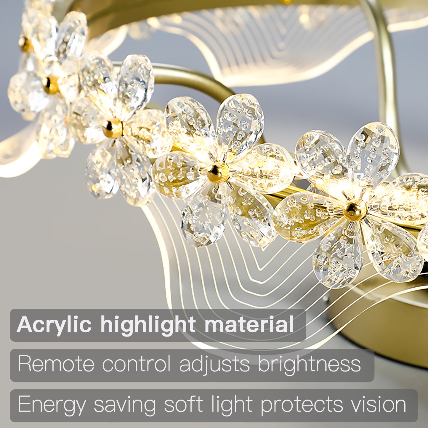 Surpassing Lighting Bedroom crystal ceiling lamp Nordic Light luxury creative personality simple