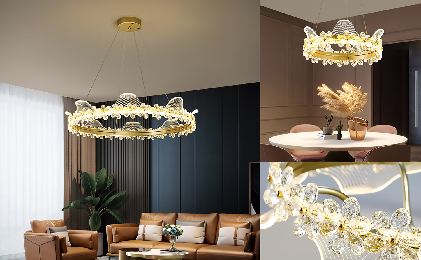 Surpassing Lighting Bedroom crystal ceiling lamp Nordic Light luxury creative personality simple